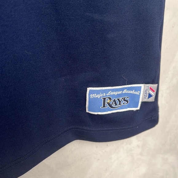 Women’s Tampa Bay Rays~Jersey Style Shirt by Majestic.  Size Small - Picture 3 of 8